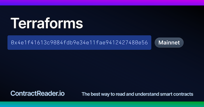 Terraforms on Mainnet